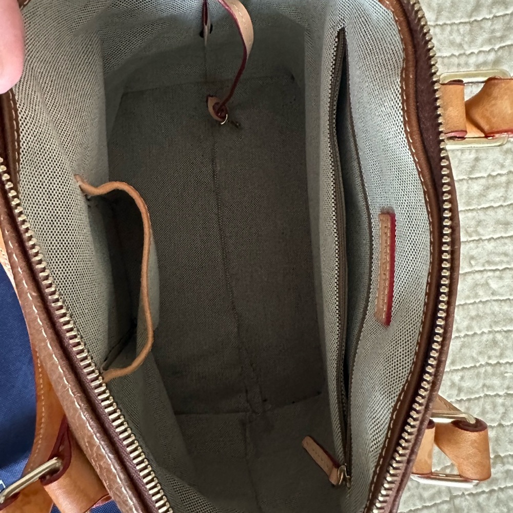 Dooney & Bourke Tan Leather Duffel Bag - Picture 2 of 6